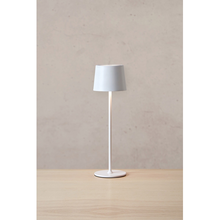 Markslöjd 108654 - LED punjiva lampa s prigušivanjem FIORE LED/2W/5V IP44 38 cm bijela