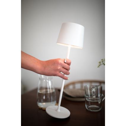 Markslöjd 108654 - LED punjiva lampa s prigušivanjem FIORE LED/2W/5V IP44 38 cm bijela