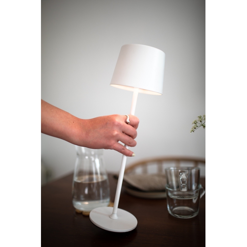 Markslöjd 108654 - LED punjiva lampa s prigušivanjem FIORE LED/2W/5V IP44 38 cm bijela