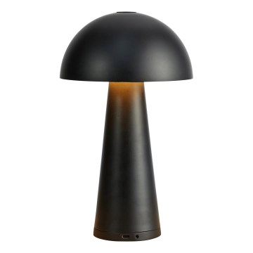 Markslöjd 108655 - LED prigušiva punjiva stolna svjetiljka FUNGI LED/1,5W/5V 2000 mAh IP44 crna