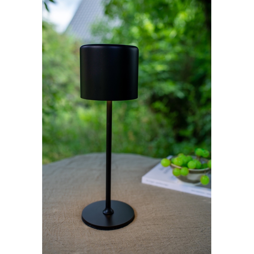 Markslöjd 108657 - LED Prigušiva punjiva stolna lampa FILO LED/2W/5V IP44 30 cm crna