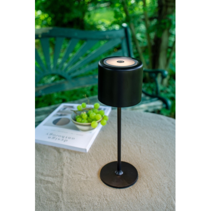 Markslöjd 108657 - LED Prigušiva punjiva stolna lampa FILO LED/2W/5V IP44 30 cm crna