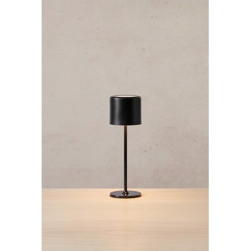 Markslöjd 108657 - LED Prigušiva punjiva stolna lampa FILO LED/2W/5V IP44 30 cm crna