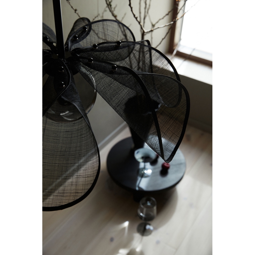 Markslöjd 108660 - Luster na sajli STYRKA 1xE27/40W/230V pr. 63 cm crna