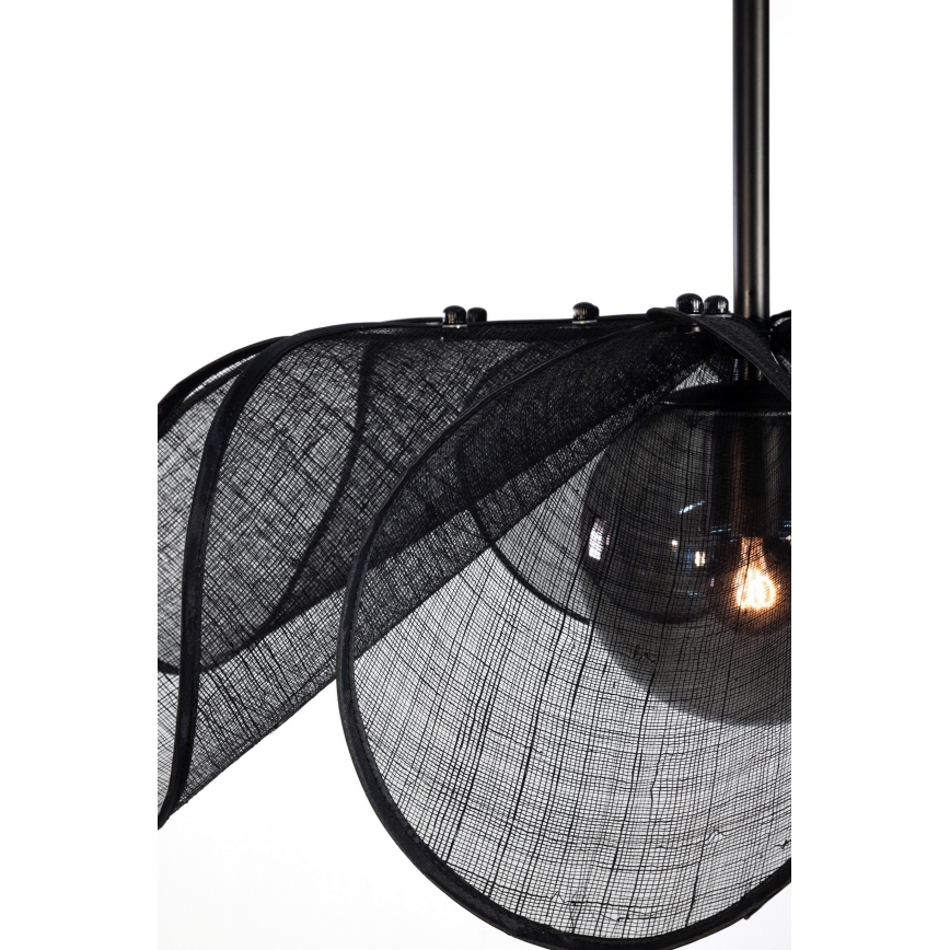 Markslöjd 108660 - Luster na sajli STYRKA 1xE27/40W/230V pr. 63 cm crna