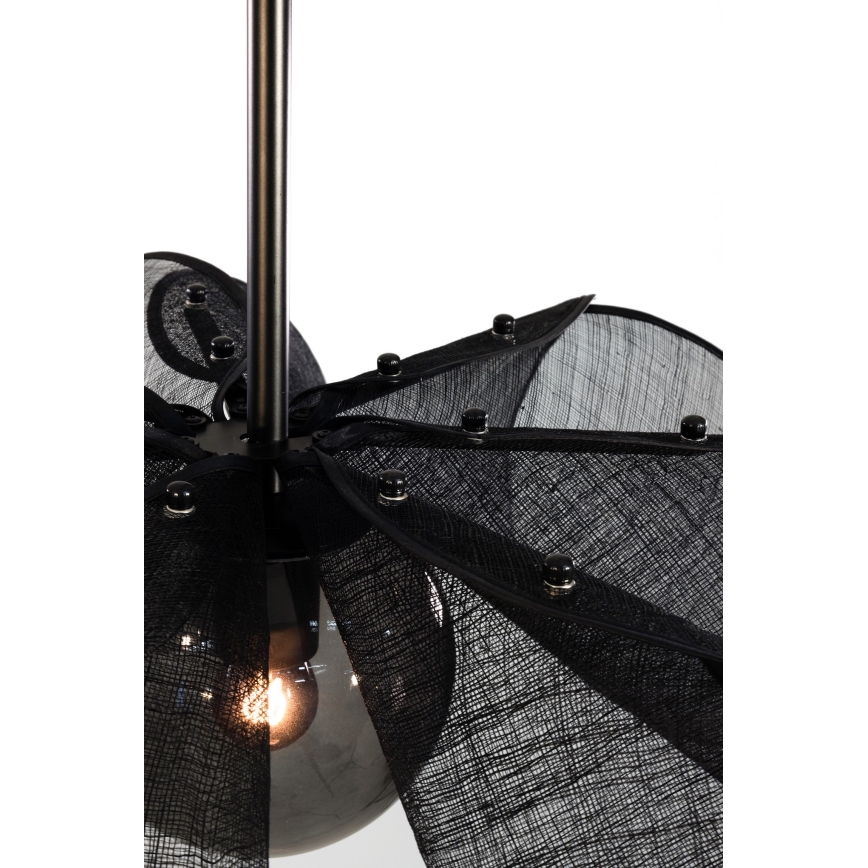 Markslöjd 108660 - Luster na sajli STYRKA 1xE27/40W/230V pr. 63 cm crna