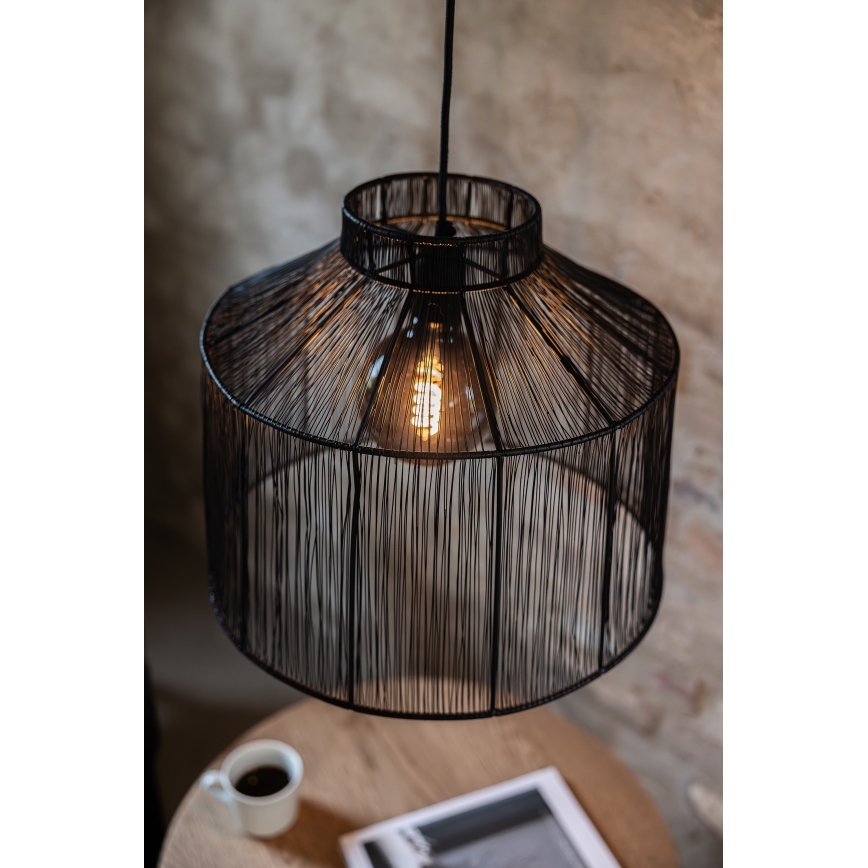 Markslöjd 108668 - Luster na sajli CAPANNA 1xE27/40W/230V crna