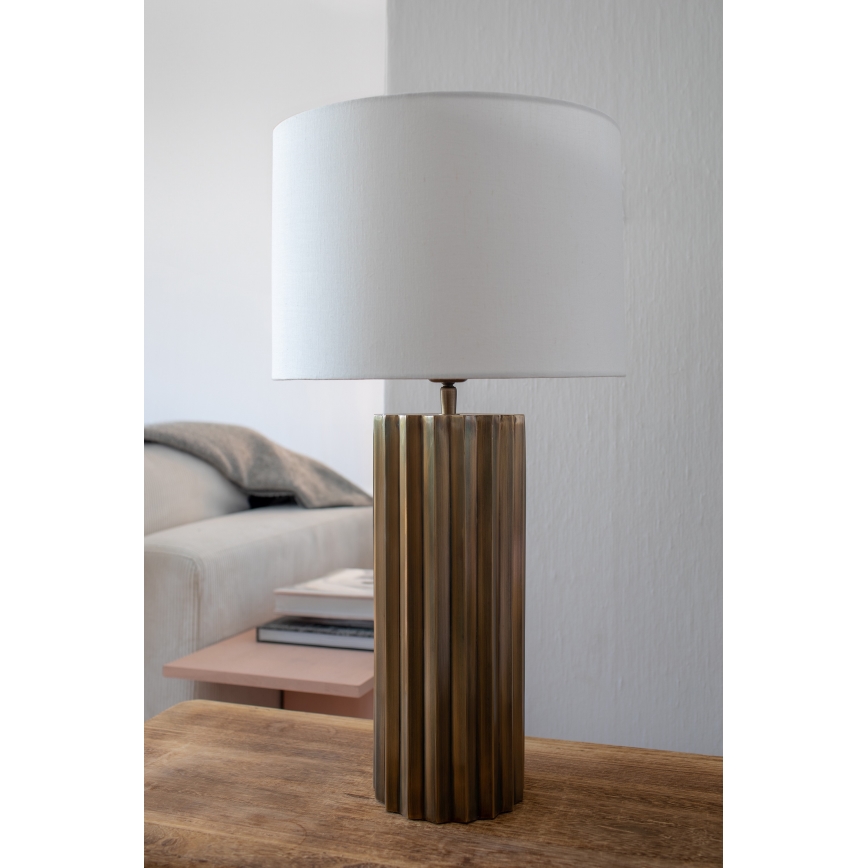 Markslöjd 108669 - Stolna lampa HASHIRA 1xE27/40W/230V bijela/mesing