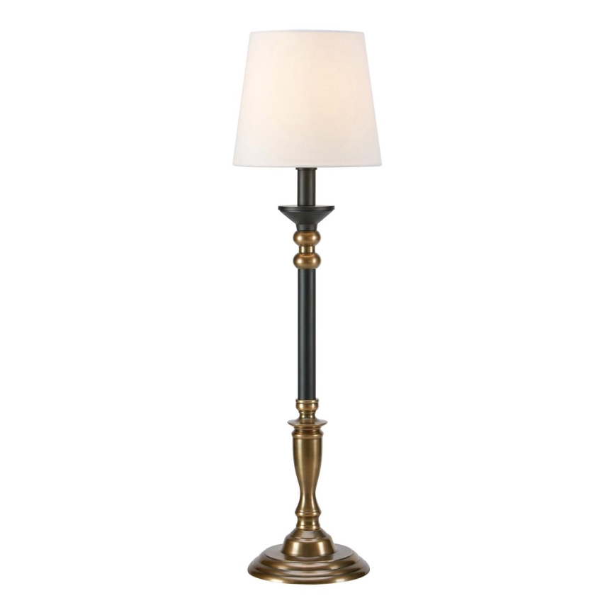 Markslöjd 108679 - Stolna lampa GENT 1xE27/40W/230V mesing/crna/bijela