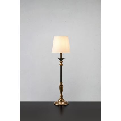 Markslöjd 108679 - Stolna lampa GENT 1xE27/40W/230V mesing/crna/bijela