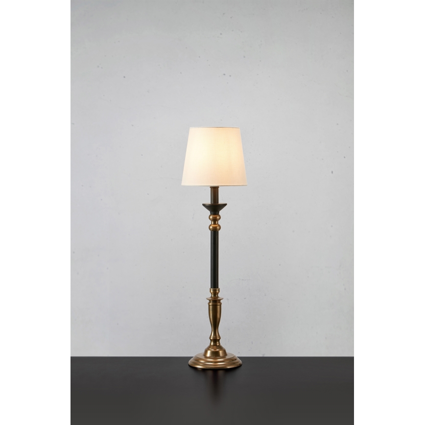 Markslöjd 108679 - Stolna lampa GENT 1xE27/40W/230V mesing/crna/bijela