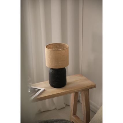 Markslöjd 108683 - Stolna lampa MONTAGNA 1xE14/40W/230V 32 cm bež/crna