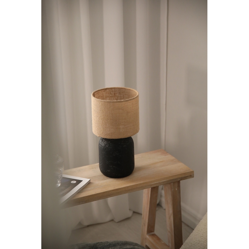 Markslöjd 108683 - Stolna lampa MONTAGNA 1xE14/40W/230V 32 cm bež/crna