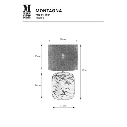 Markslöjd 108683 - Stolna lampa MONTAGNA 1xE14/40W/230V 32 cm bež/crna