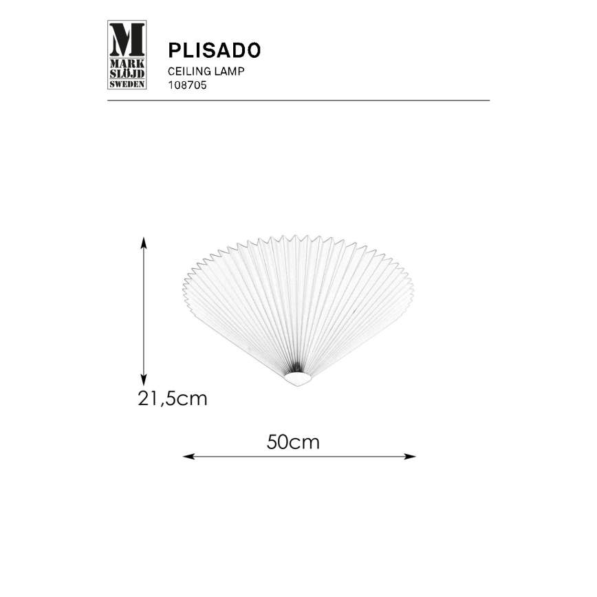 Markslöjd 108705 - Stropna svjetiljka PLISADO 3xE14/40W/230V pr. 50 cm bež