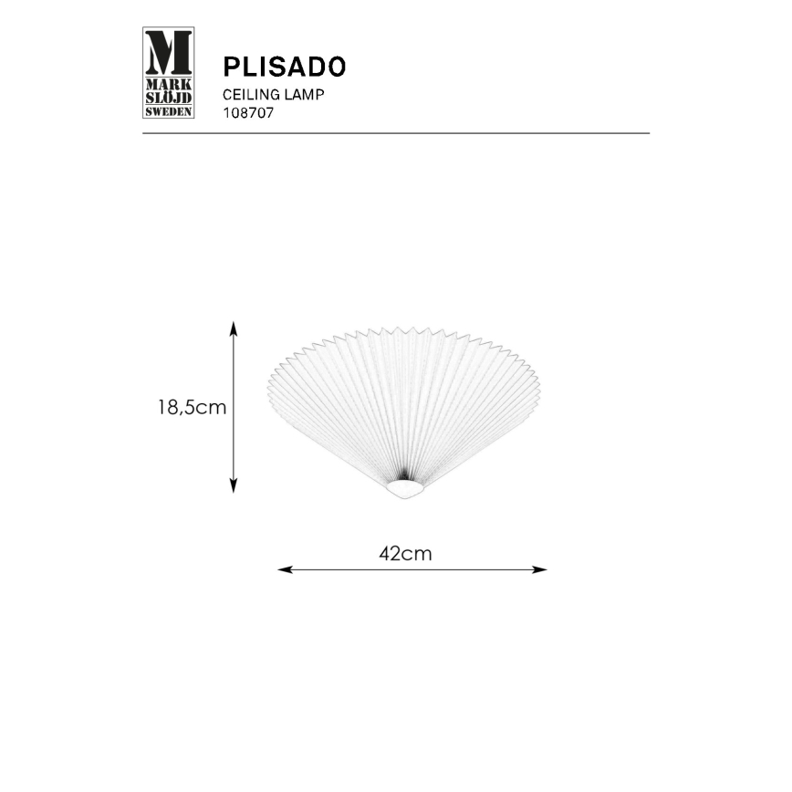 Markslöjd 108707 - Stropna svjetiljka PLISADO 3xE14/40W/230V pr. 42 cm siva
