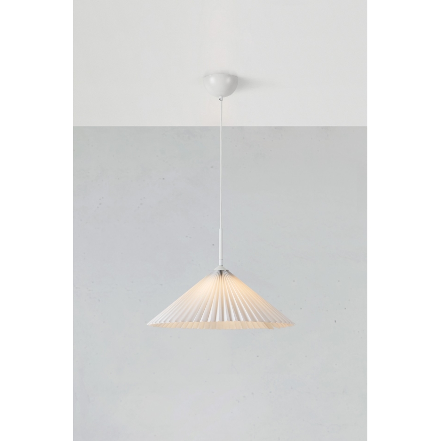 Markslöjd 108711 - Luster na sajli PLISADO 1xE27/40W/230V pr. 50 cm bijela