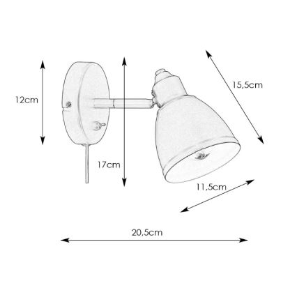 Markslöjd 108714 - Zidna lampa STORY 1xE14/40W/230V mesing