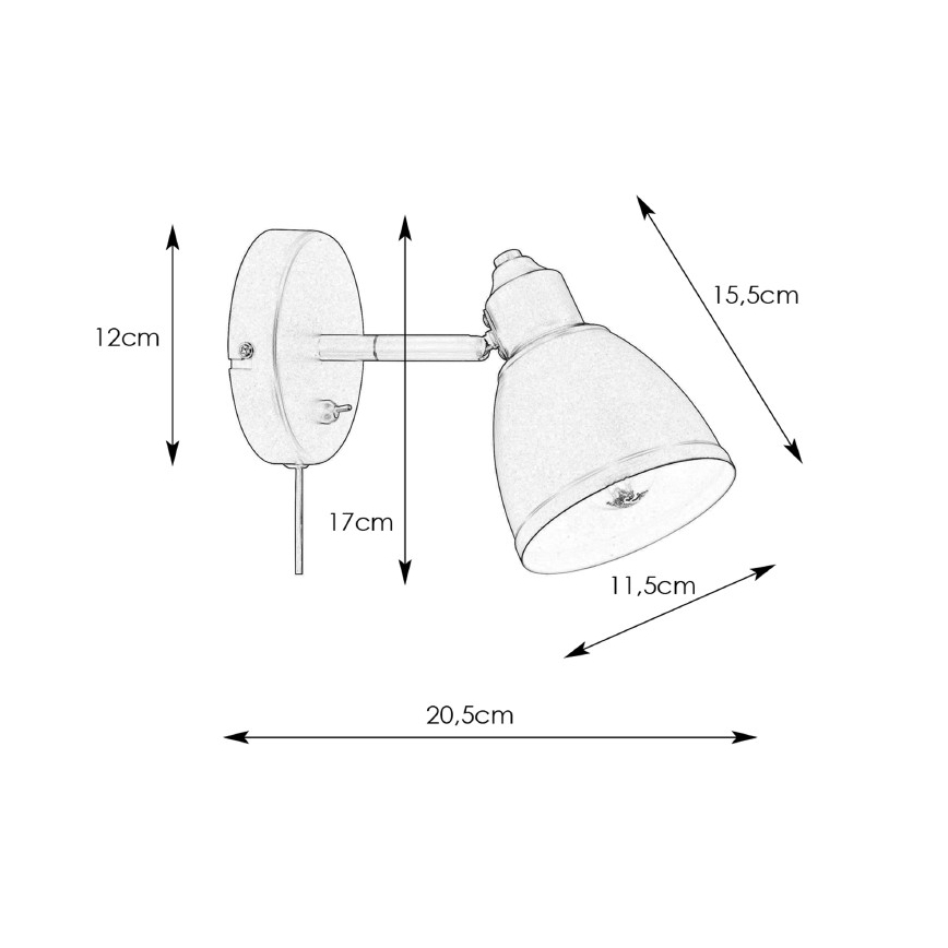 Markslöjd 108714 - Zidna lampa STORY 1xE14/40W/230V mesing