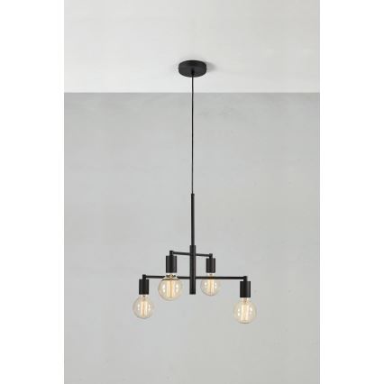 Markslöjd 108716 - Luster na sajli CIELO 4xE27/40W/230V crna