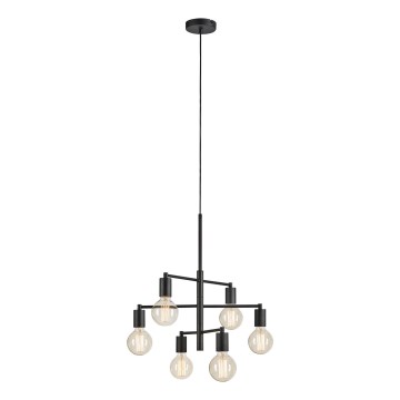 Markslöjd 108717 - Luster na sajli CIELO 6xE27/40W/230V crna