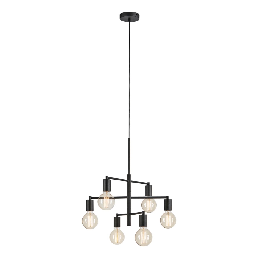 Markslöjd 108717 - Luster na sajli CIELO 6xE27/40W/230V crna