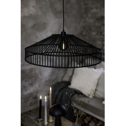 Markslöjd 108782 - Luster na sajli TAPA 1xE27/40W/230V crna/bambus