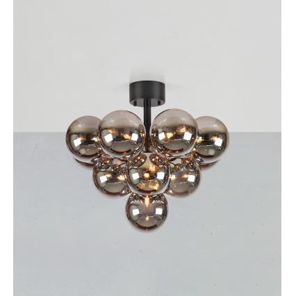 Markslöjd 108845 - Stropni luster MERLOT 13xG9/18W/230V Ø 56 cm crna/zadimljeno