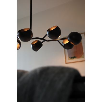 Markslöjd 108852 - Viseći luster EDGAR 8xE14/40W/230V crna