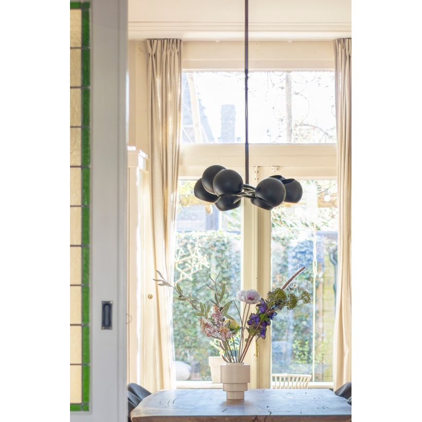 Markslöjd 108852 - Viseći luster EDGAR 8xE14/40W/230V crna