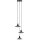 Markslöjd 108853 - Luster na sajli NOVIA 3xE27/40W/230V crna/dimna