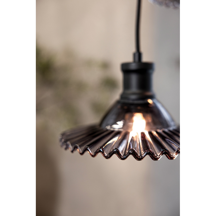 Markslöjd 108853 - Luster na sajli NOVIA 3xE27/40W/230V crna/dimna