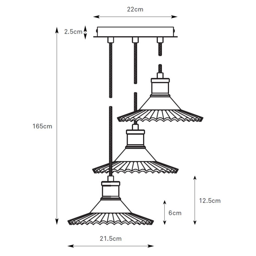 Markslöjd 108853 - Luster na sajli NOVIA 3xE27/40W/230V crna/dimna
