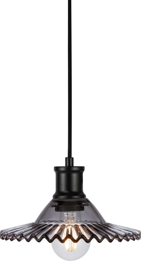 Markslöjd 108854 - Luster na sajli NOVIA 1xE27/40W/230V crna/dimna