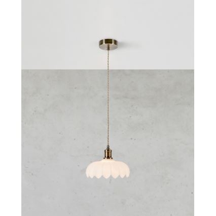 Markslöjd 108857 - Luster na sajli KURAGE 1xE27/40W/230V mesing/bijela