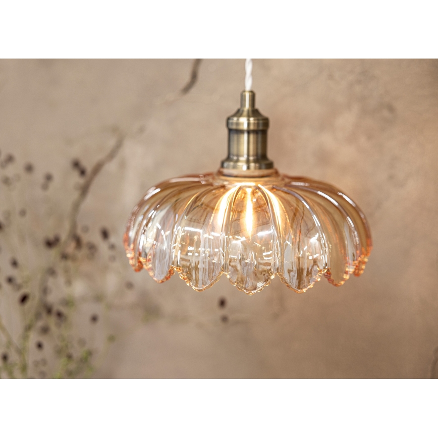 Markslöjd 108858 - Luster na sajli KURAGE 1xE27/40W/230V mesing/dimna bež