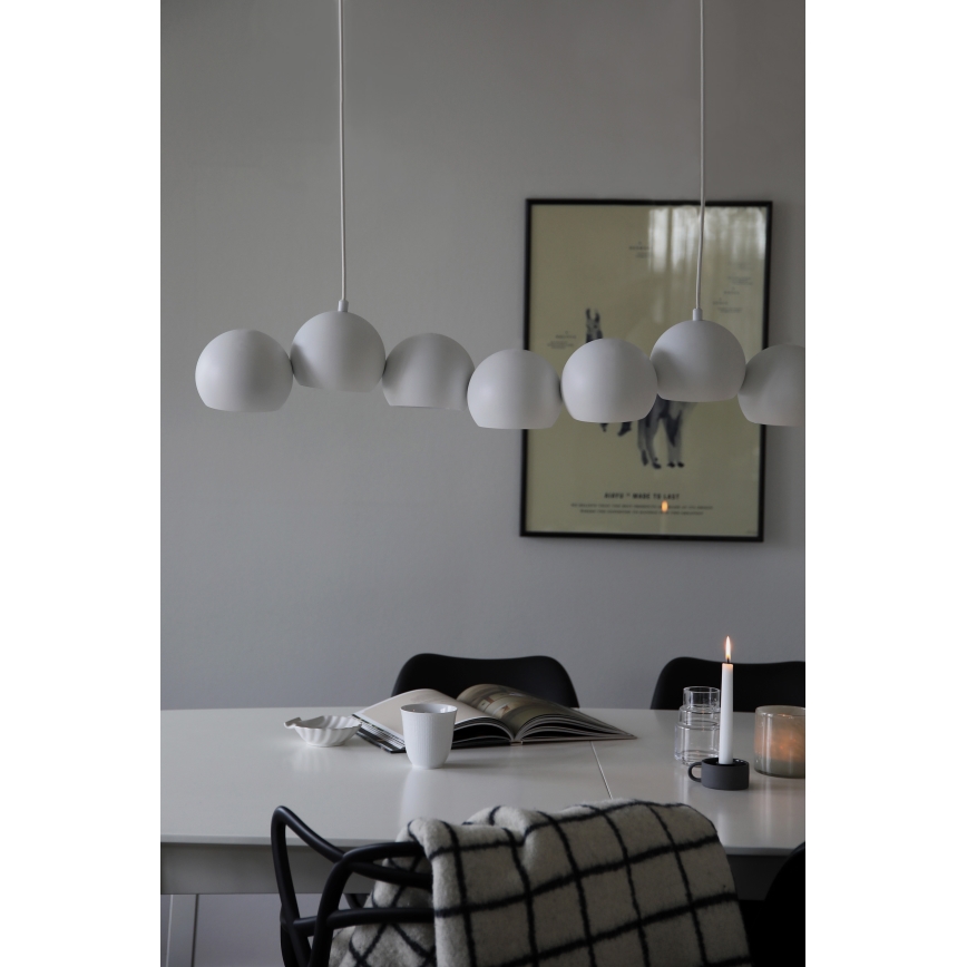 Markslöjd 108859 - Luster na sajli CUPOLO 7xE14/40W/230V bijela