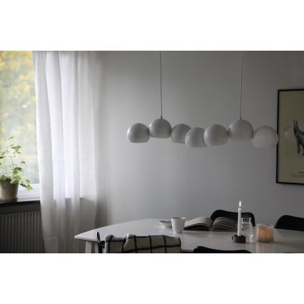 Markslöjd 108859 - Luster na sajli CUPOLO 7xE14/40W/230V bijela