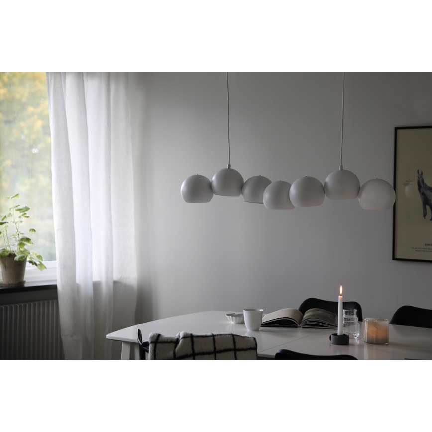 Markslöjd 108859 - Luster na sajli CUPOLO 7xE14/40W/230V bijela