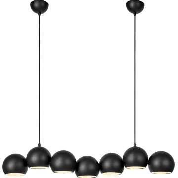 Markslöjd 108860 - Luster na sajli CUPOLO 7xE14/40W/230V crna
