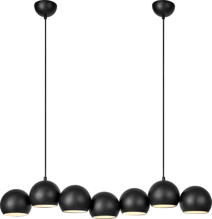 Markslöjd 108860 - Luster na sajli CUPOLO 7xE14/40W/230V crna