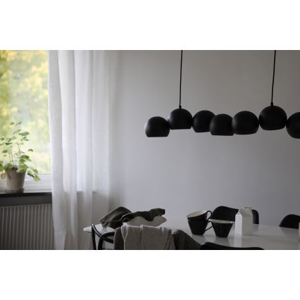 Markslöjd 108860 - Luster na sajli CUPOLO 7xE14/40W/230V crna
