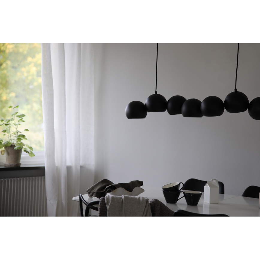 Markslöjd 108860 - Luster na sajli CUPOLO 7xE14/40W/230V crna