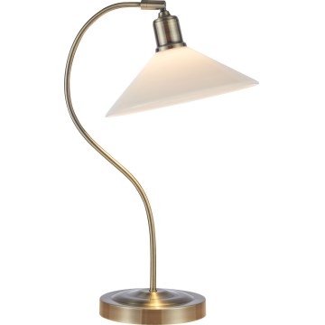 Markslöjd 108863 - Stolna lampa VELA 1xE27/40W/230V mesing/bijela