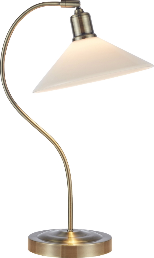 Markslöjd 108863 - Stolna lampa VELA 1xE27/40W/230V mesing/bijela