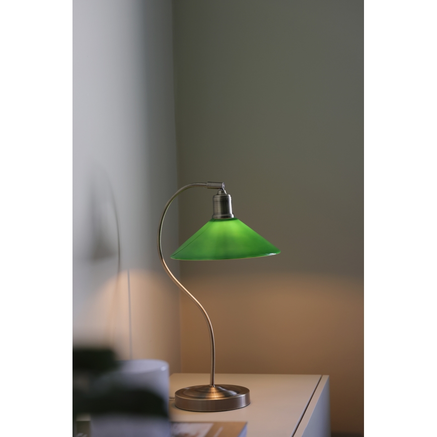 Markslöjd 108864 - Stolna lampa VELA 1xE27/40W/230V mesing/zelena