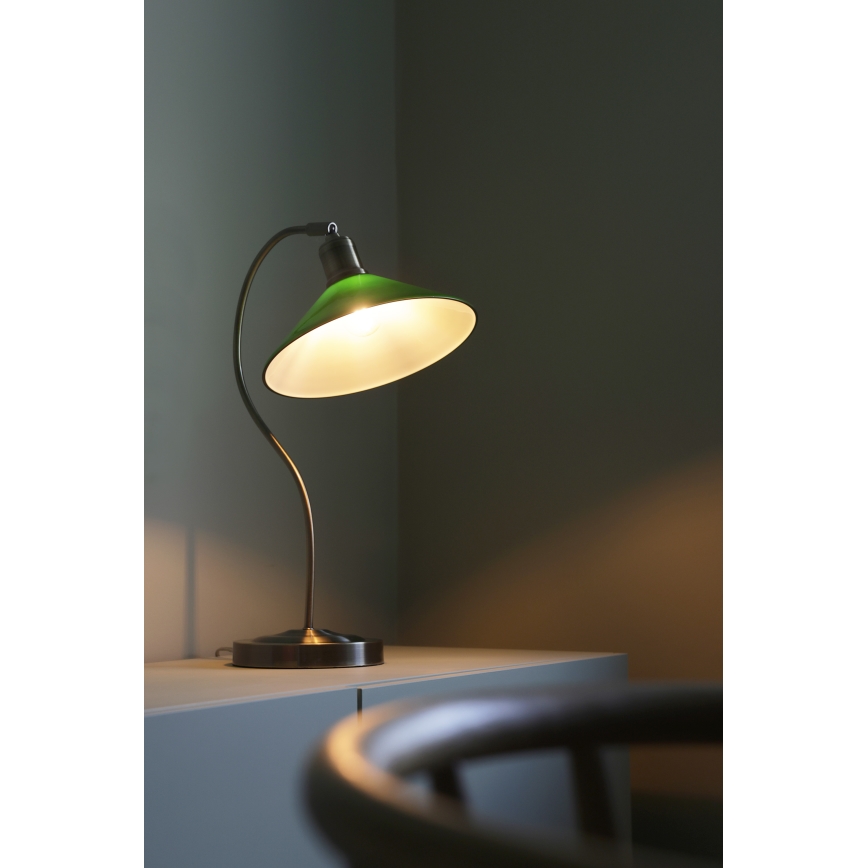 Markslöjd 108864 - Stolna lampa VELA 1xE27/40W/230V mesing/zelena