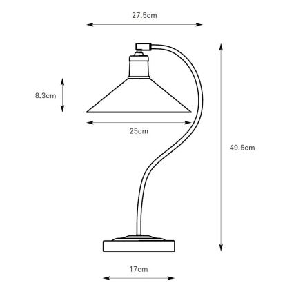 Markslöjd 108864 - Stolna lampa VELA 1xE27/40W/230V mesing/zelena
