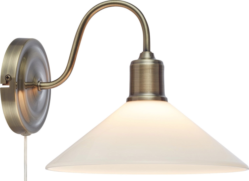 Markslöjd 108865 - Zidna lampa VELA 1xE27/40W/230V mesing/bijela