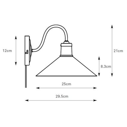 Markslöjd 108865 - Zidna lampa VELA 1xE27/40W/230V mesing/bijela